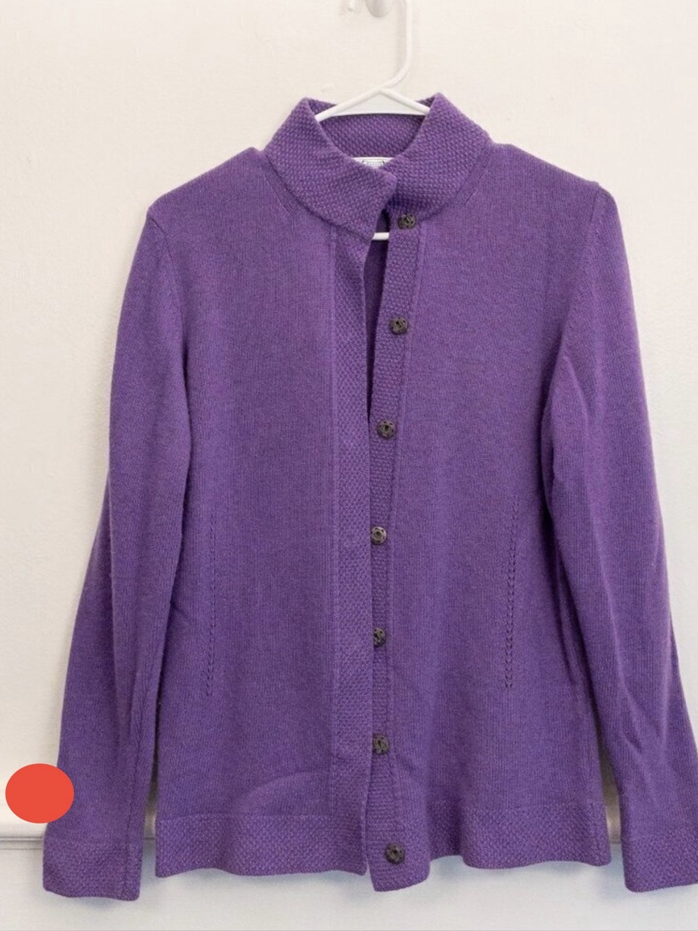 Morris Italy Merino Wool & Cashmere Button-Up Sweater – Size 14 (US) / 46 (IT)